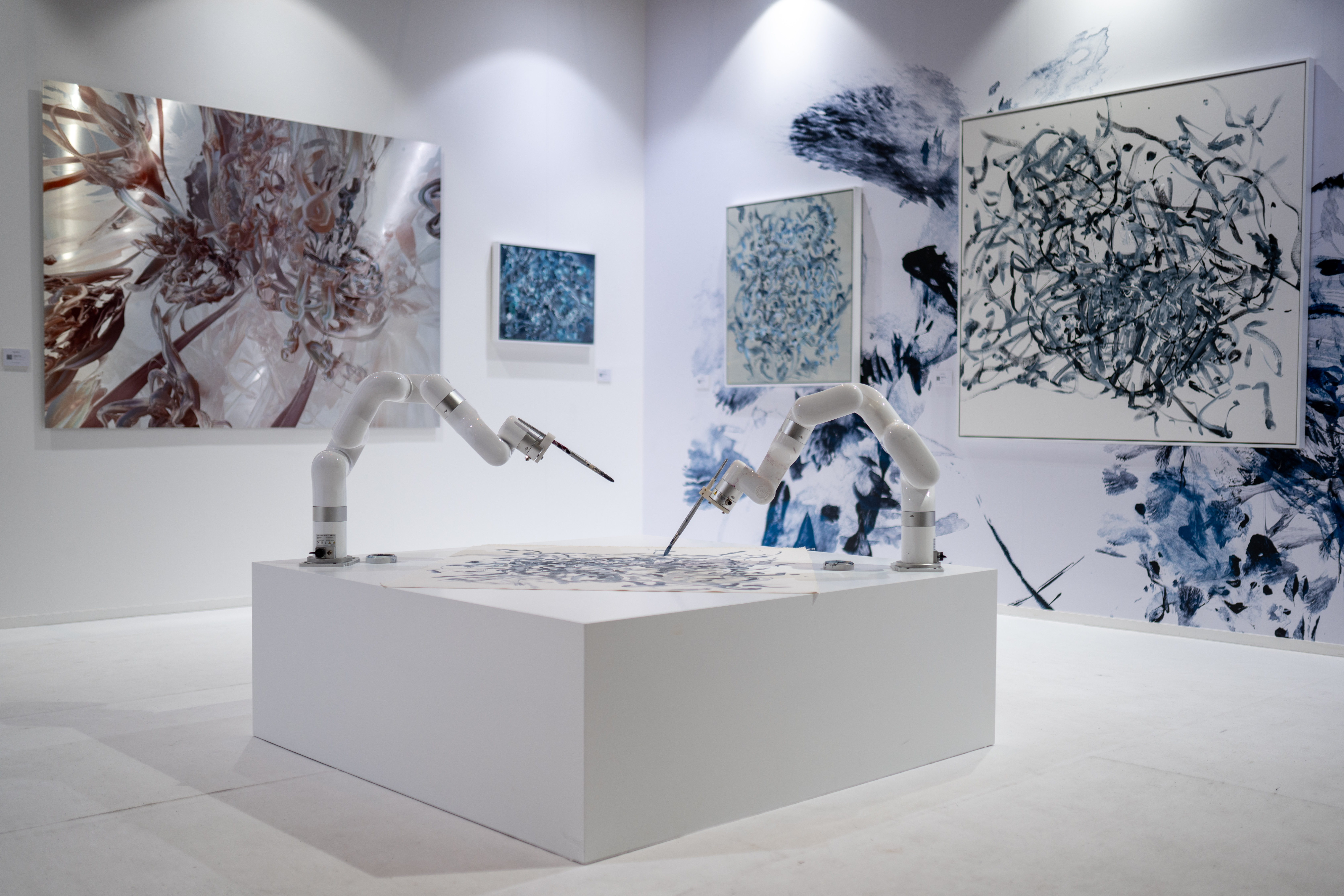 Art Dubai Digital installation view by Sougwen Chung at HOFA Gallery
